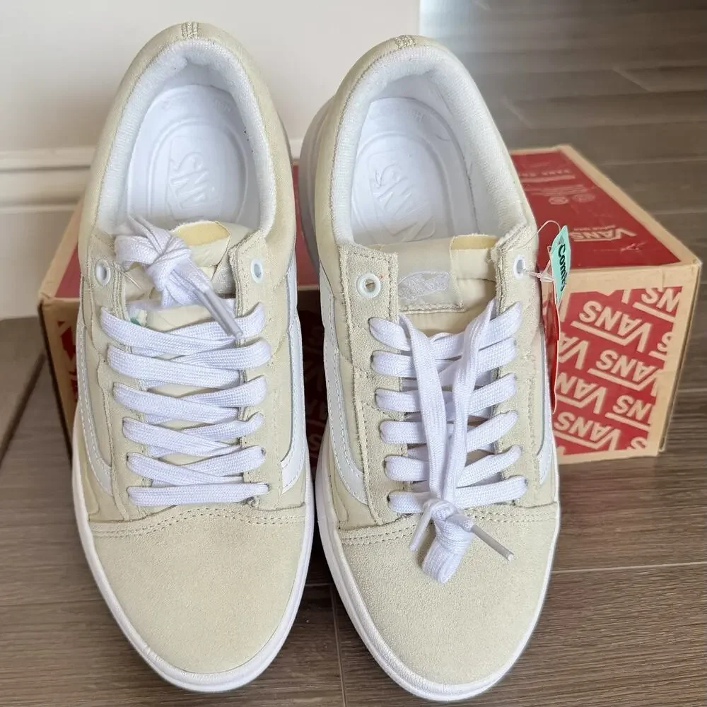 VANS Old Skool Overt CC Platform Sand Low Shoes Comfy Cush Mens 8 Womens 9.5 - Picture 3 of 13